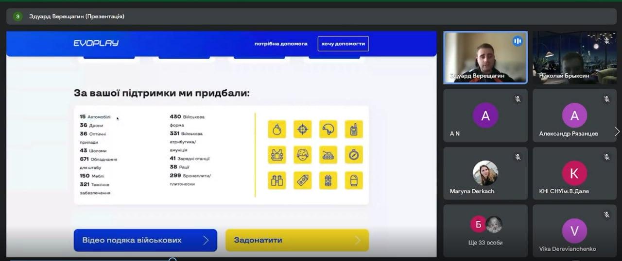Корпоративний проект збору допомоги для ЗСУ